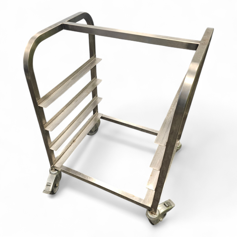 Oppvasktralle i rustfritt stål, 4