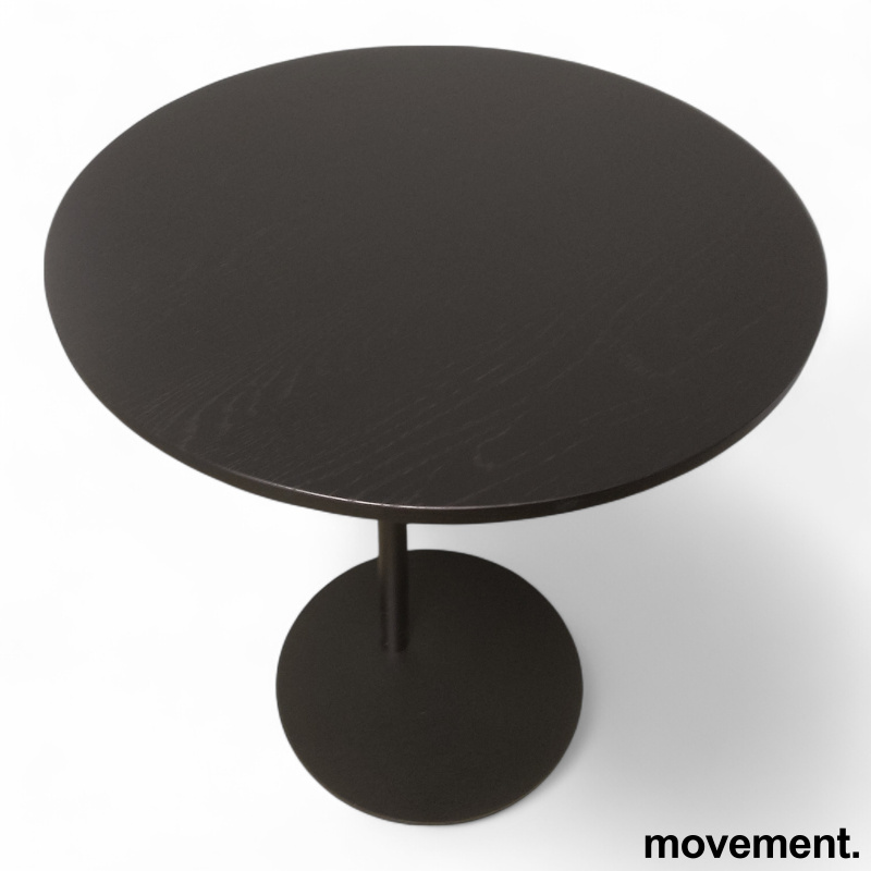S-bord Ø=50cm Sortlakkert eik, ben - 2 / 2