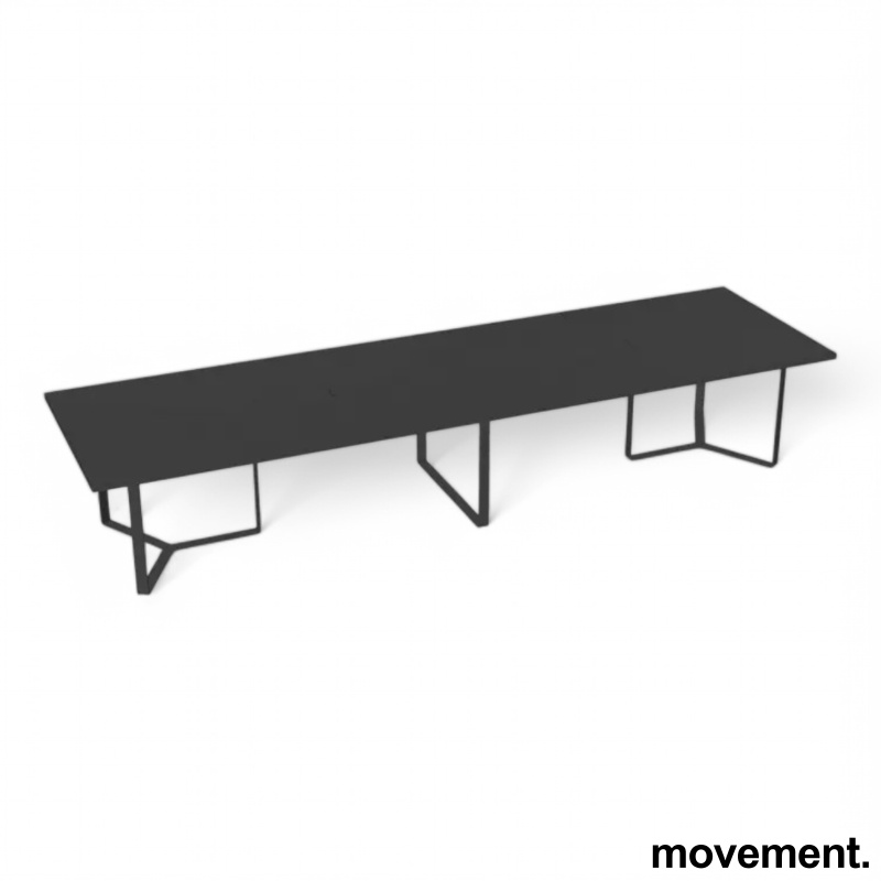 Plana møtebord 420x120cm Mørk grå,