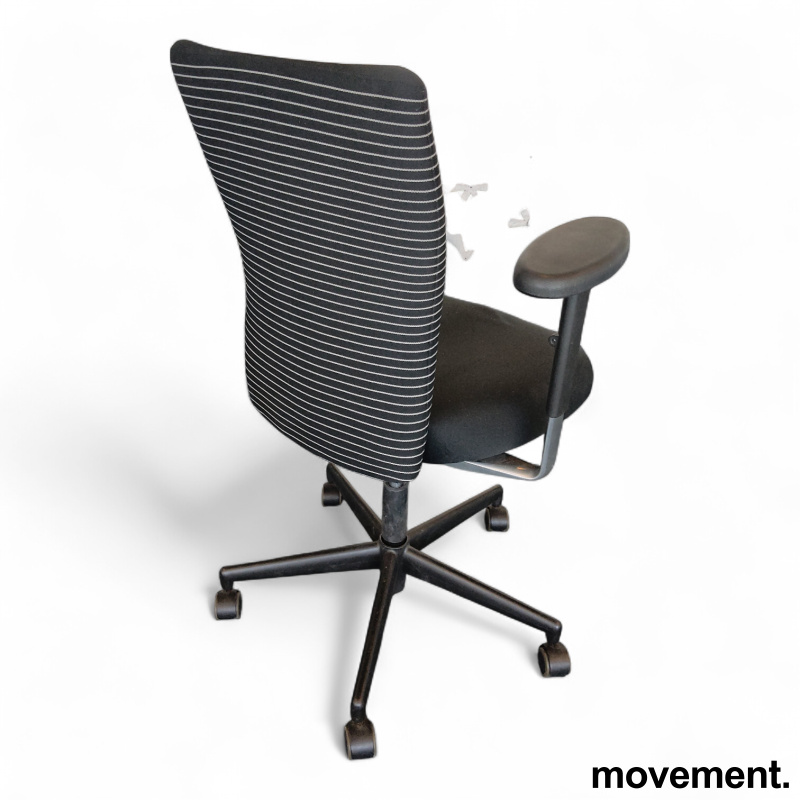 T-chair med armlene Sort stoff, - 2 / 2