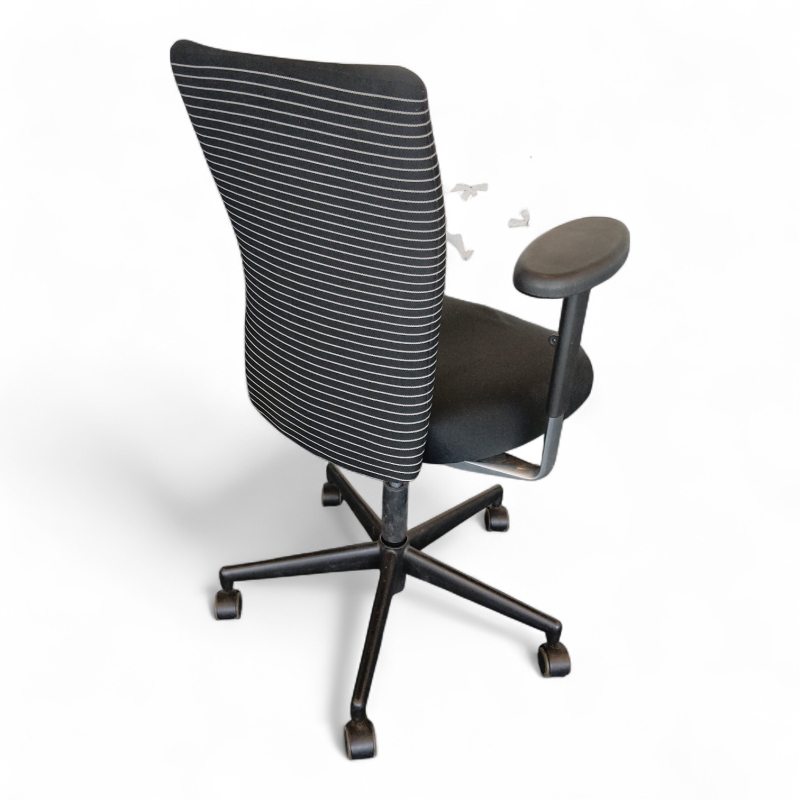 T-chair med armlene Sort stoff,