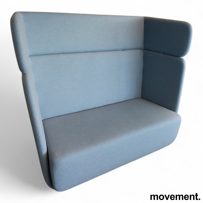 Basket sofa high Lyst blått stoff, - 1 / 2