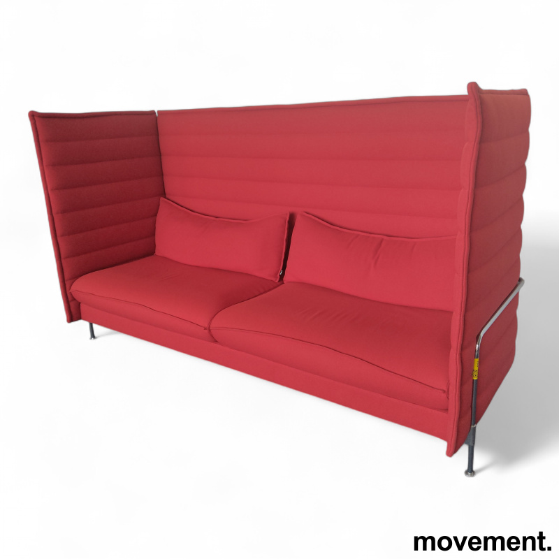 Alcove 3-seter Highback Rødt stoff,