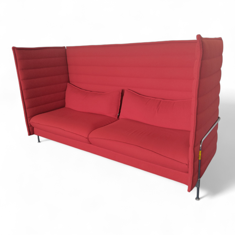 Alcove 3-seter Highback Rødt stoff,