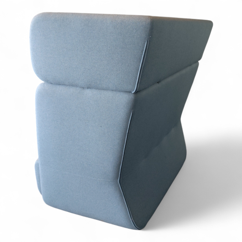 Basket sofa high Lyst blått stoff,