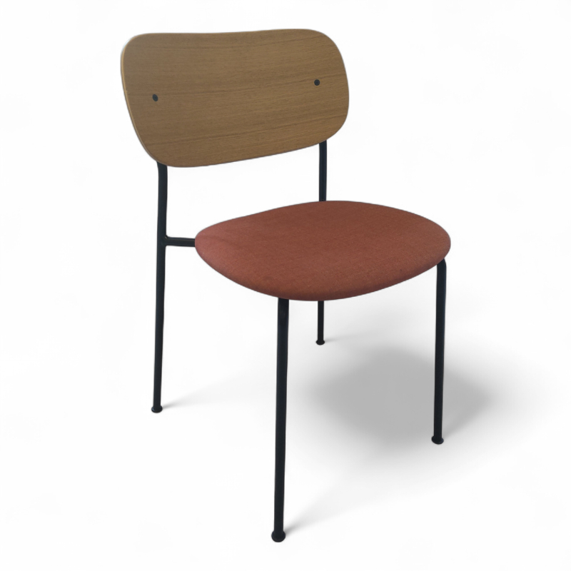 Co Dining Chair, polstret sete Rød