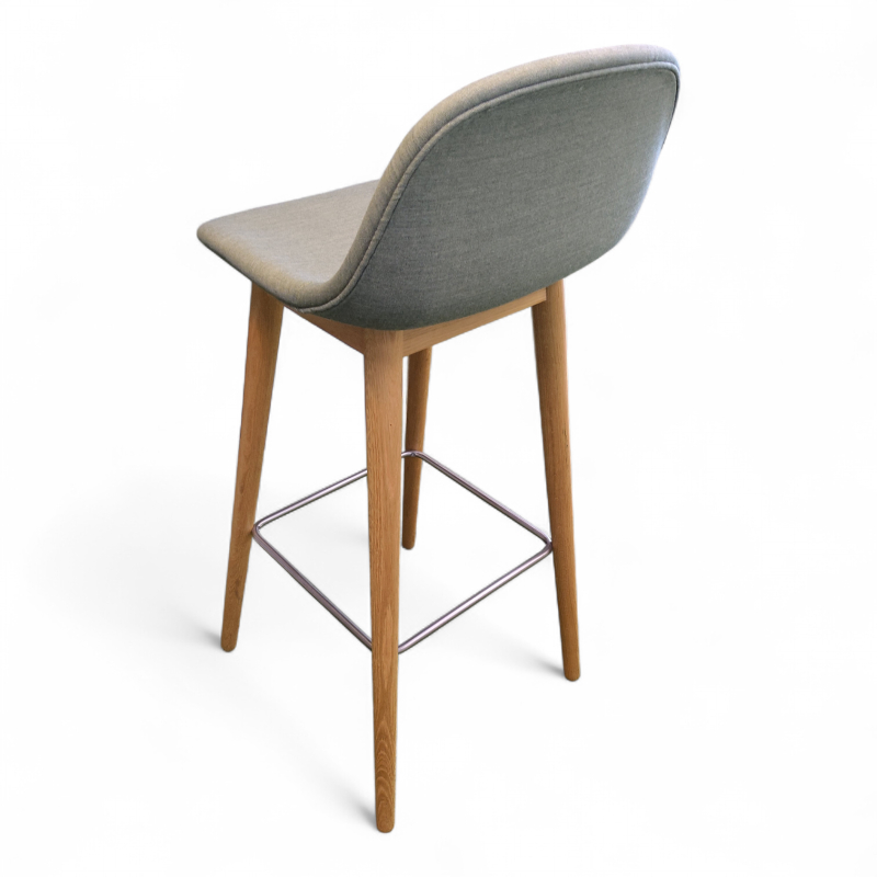 Fiber barstol helpolstret, ben i