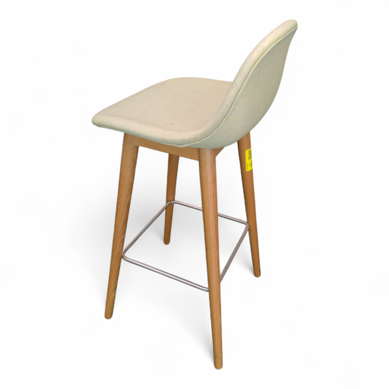 Fiber barstol helpolstret, ben i