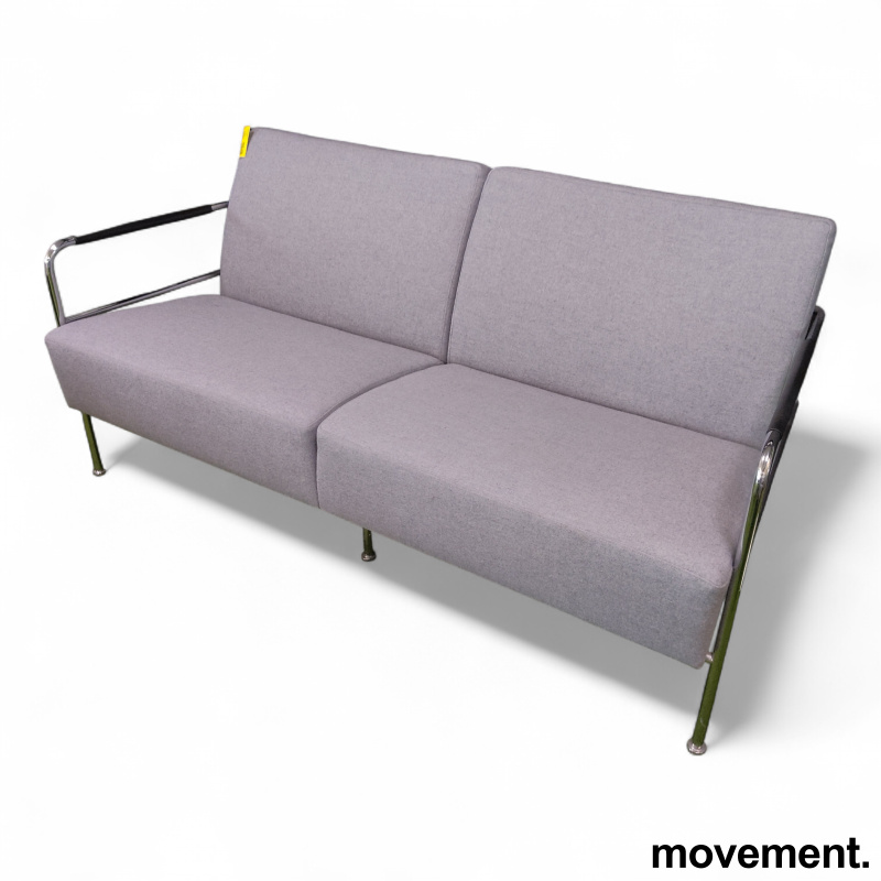 Cinema sofa Lys grått stoff, ben i - 2 / 2