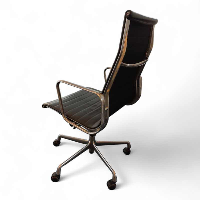 Aluminium Chairs EA 119 Sort skinn,