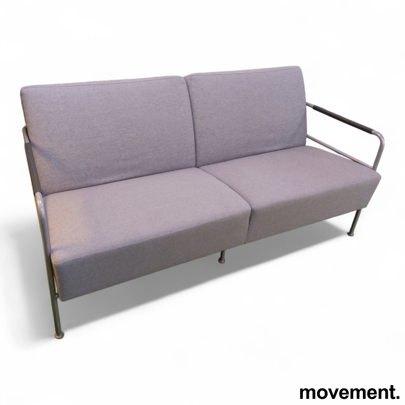 Cinema sofa Lyst grått stoff, ben i - 2 / 2