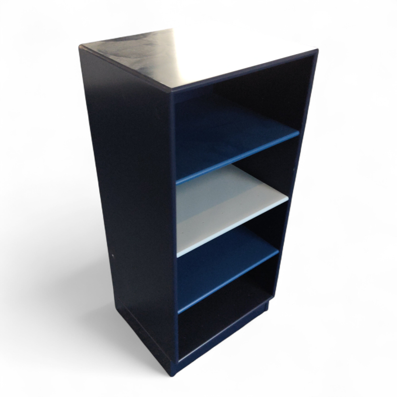 Reol 1261 med sokkel Mørk blå,