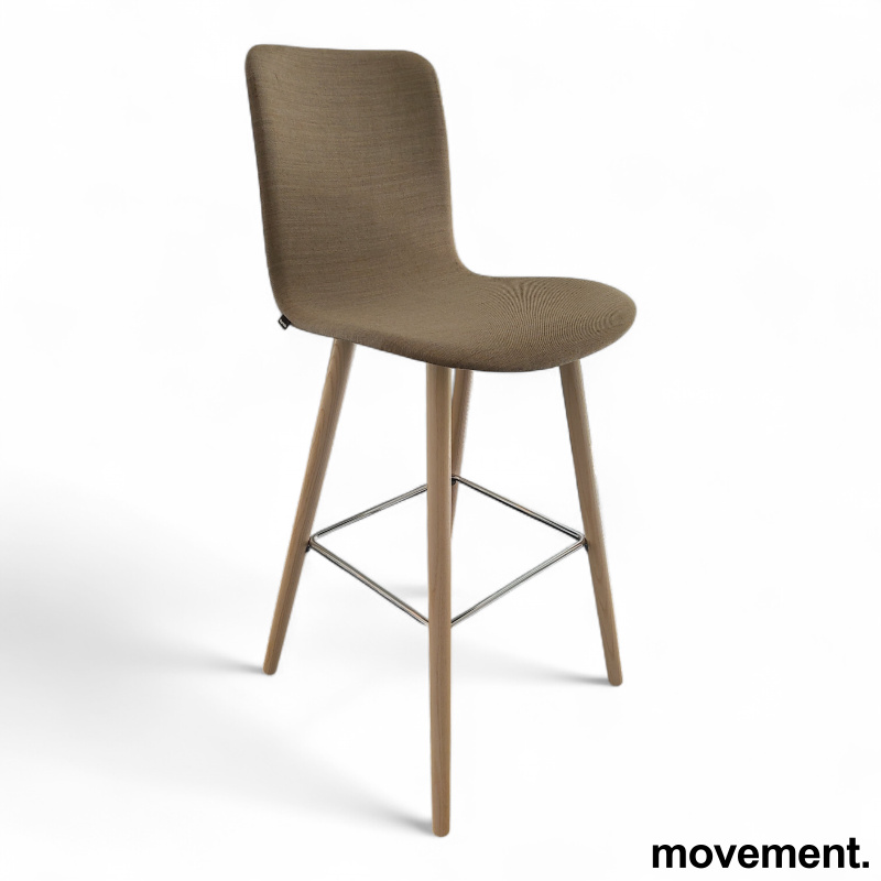 Sola barstol 75cm, høy rygg, treben - 1 / 2