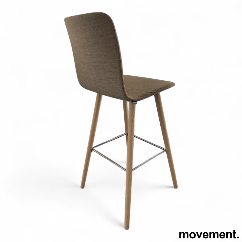 Sola barstol 75cm, høy rygg, treben - 2 / 2