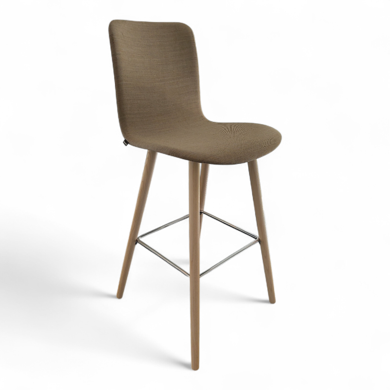 Sola barstol 75cm, høy rygg, treben