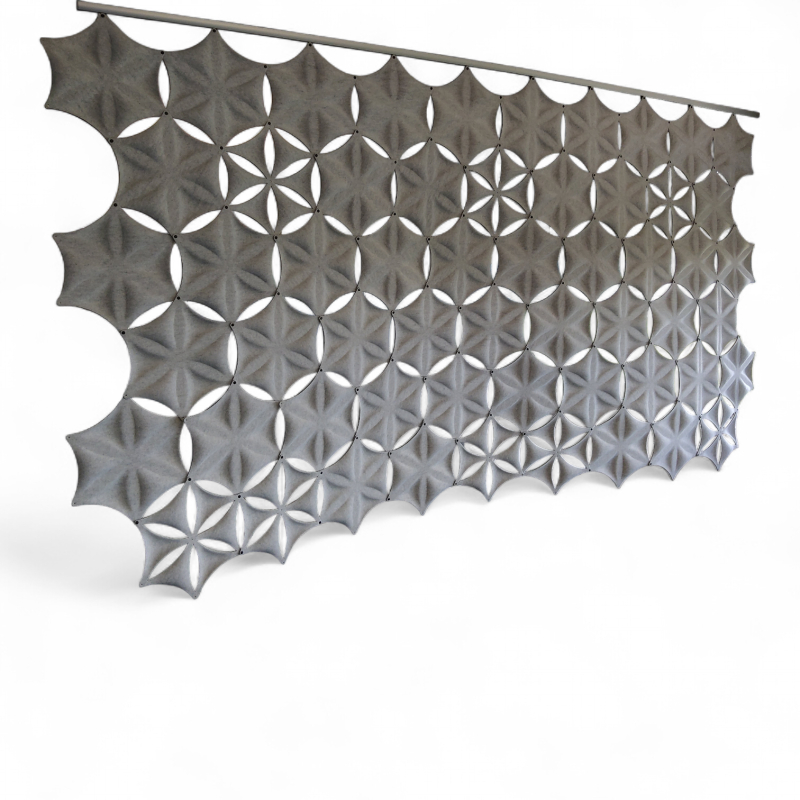 Airflake 320x200cm Lys grå, Pent