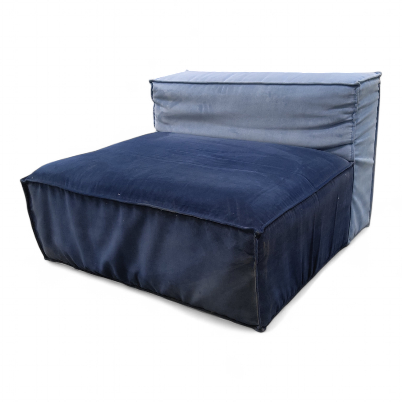 Fusion sofamodul med rygg Blå, Pent