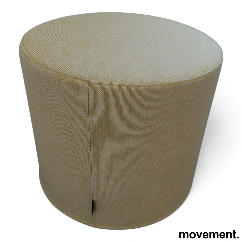 Drum pouf Ø=45cm high Gult stoff,