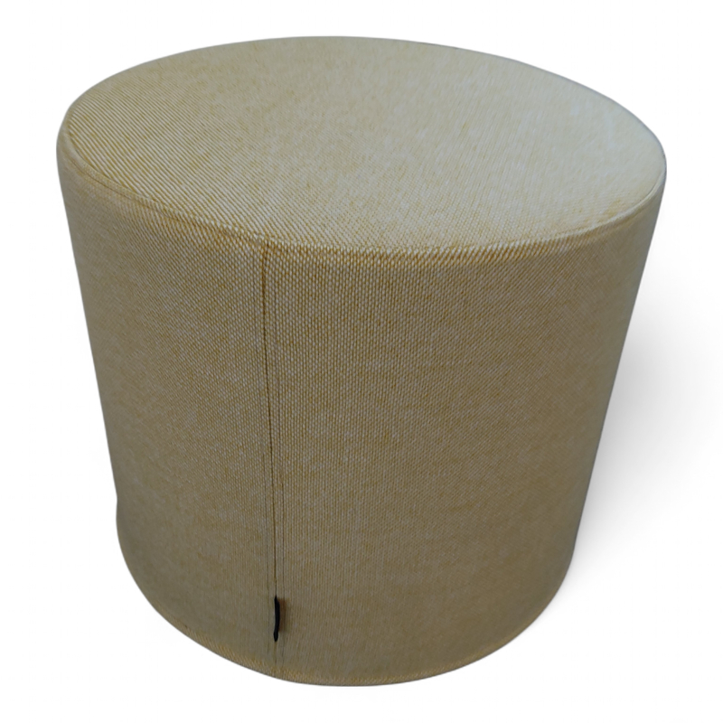 Drum pouf Ø=45cm high Gult stoff,
