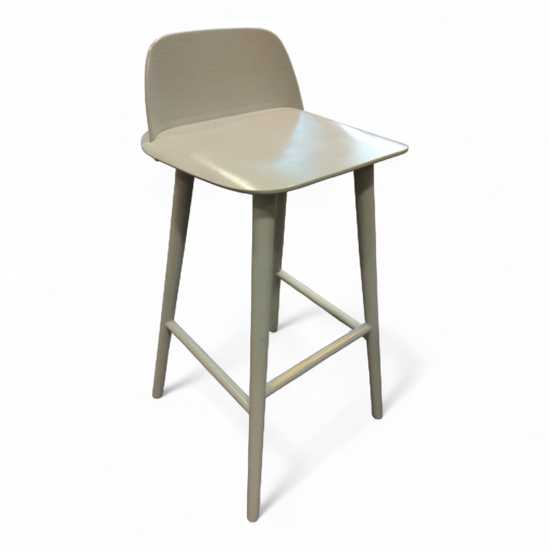 Nerd barstol 75cm Grålakkert eik,