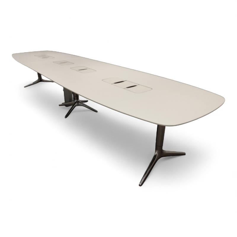 HideTech møtebord 420x110cm Hvit