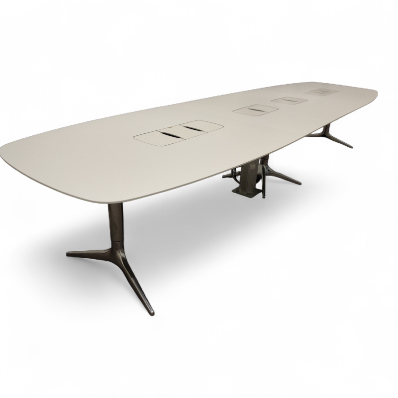 HideTech møtebord 420x110cm Hvit