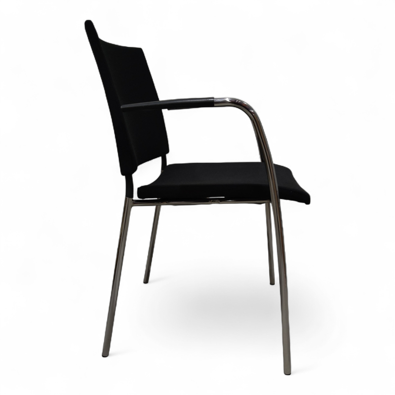 Spira armchair 4 legs sort, ben i
