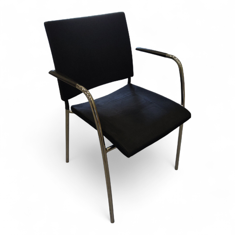 Spira armchair 4 legs Sort