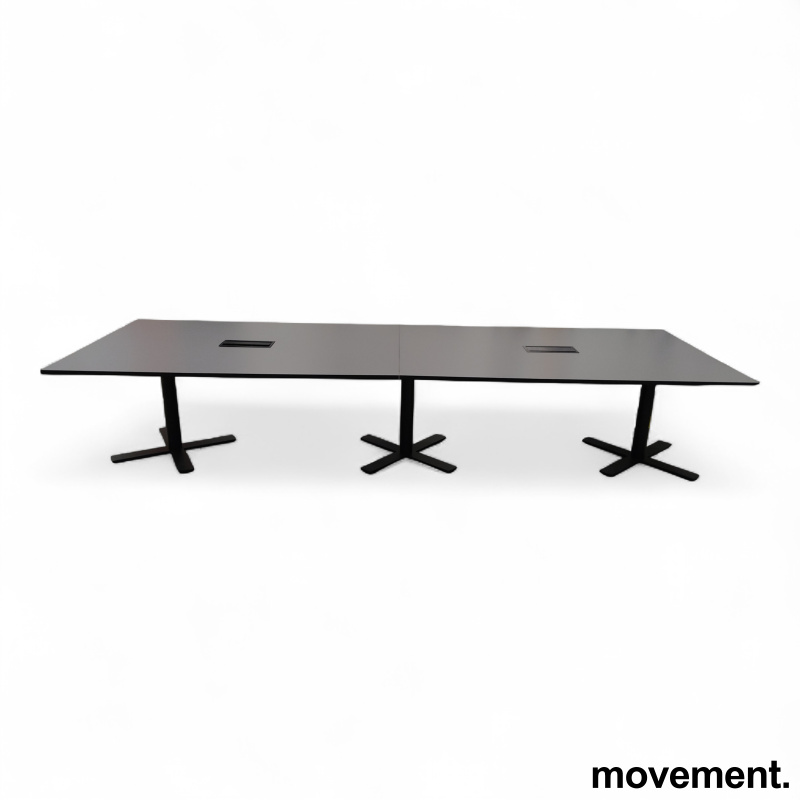 Møtebord 360x120cm Grå laminat, - 1 / 2