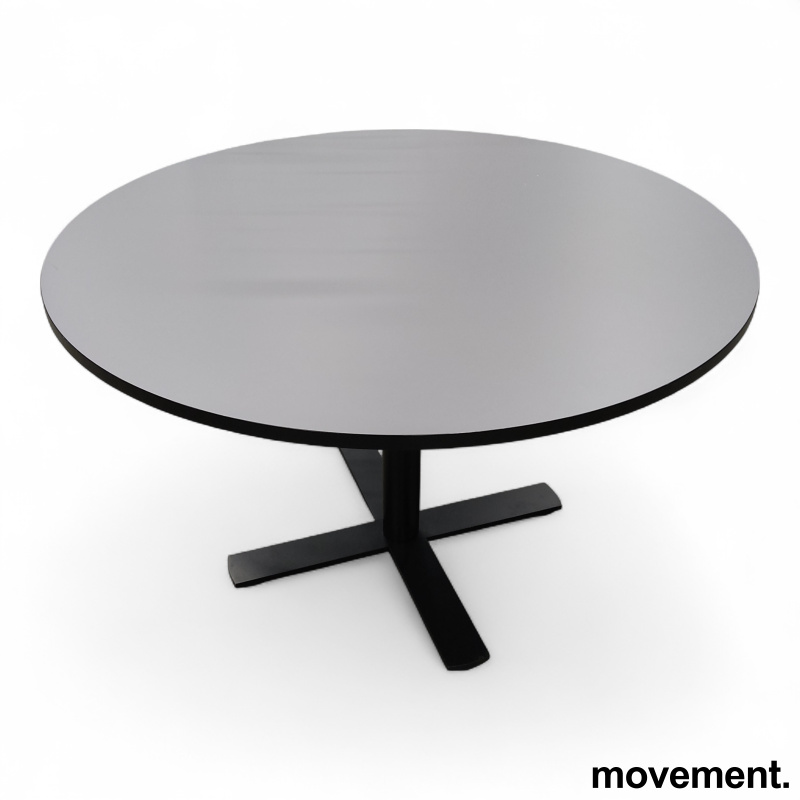 Møtebord Ø=120cm Grå laminat, sort - 2 / 2