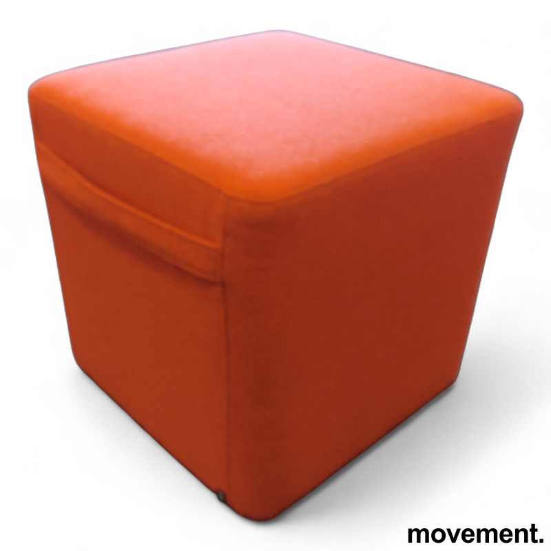 Bit puff 42x42 cm Rødorange melert - 2 / 2