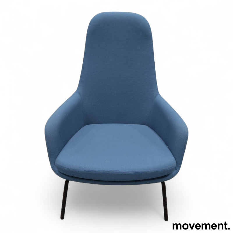 Era Lounge Chair High Blått stoff, - 2 / 3