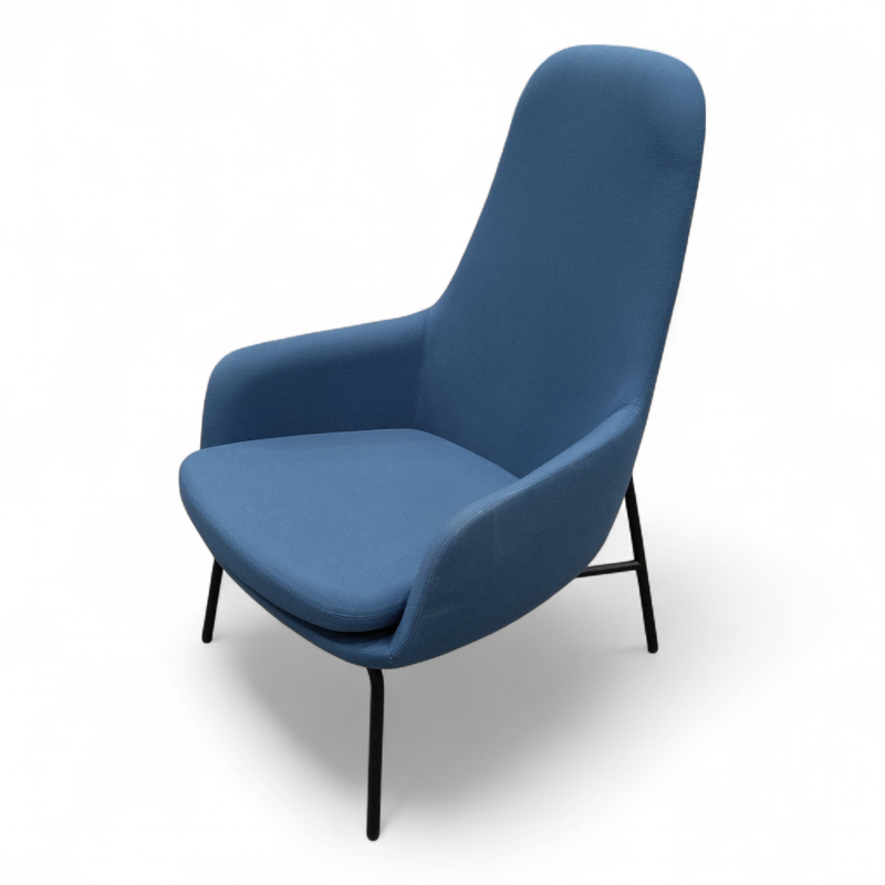 Era Lounge Chair High Blått stoff,