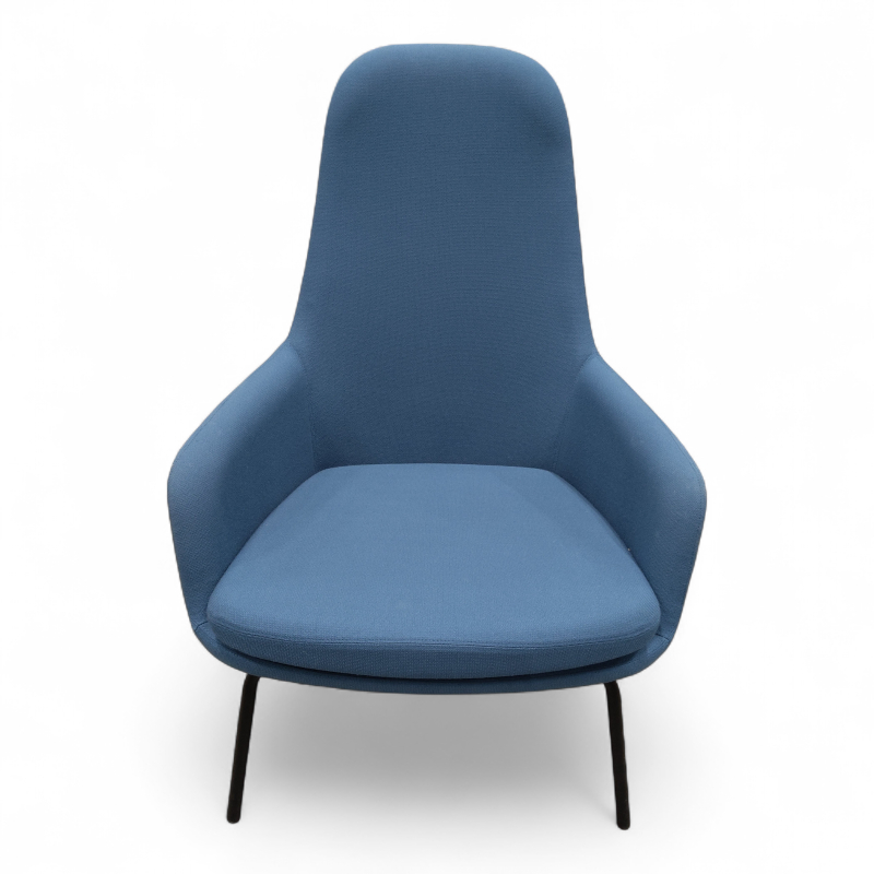 Era Lounge Chair High Blått stoff,