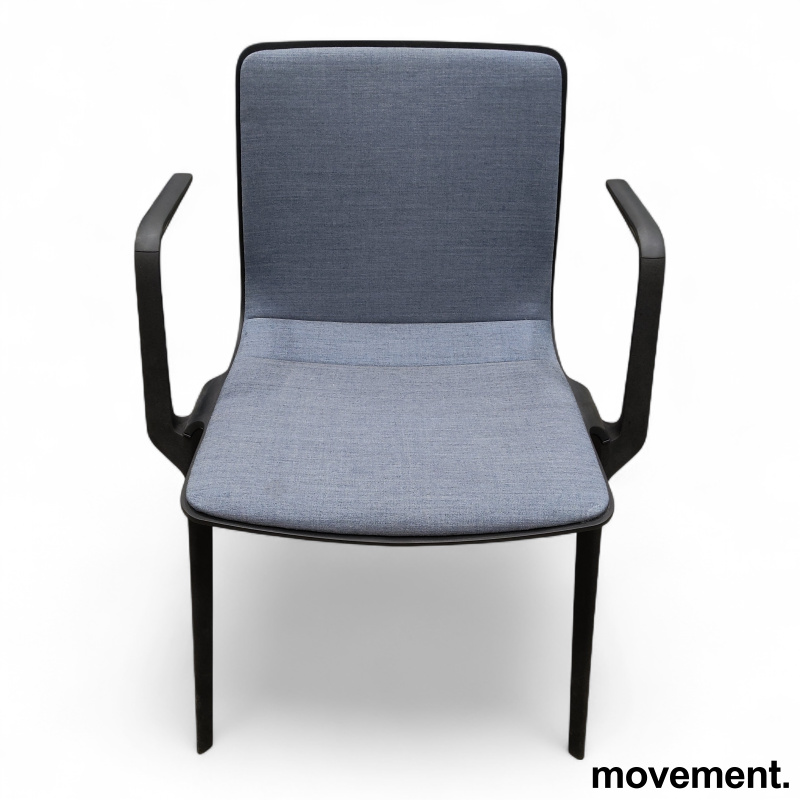 A-chair med armlene Blått stoff, - 2 / 3