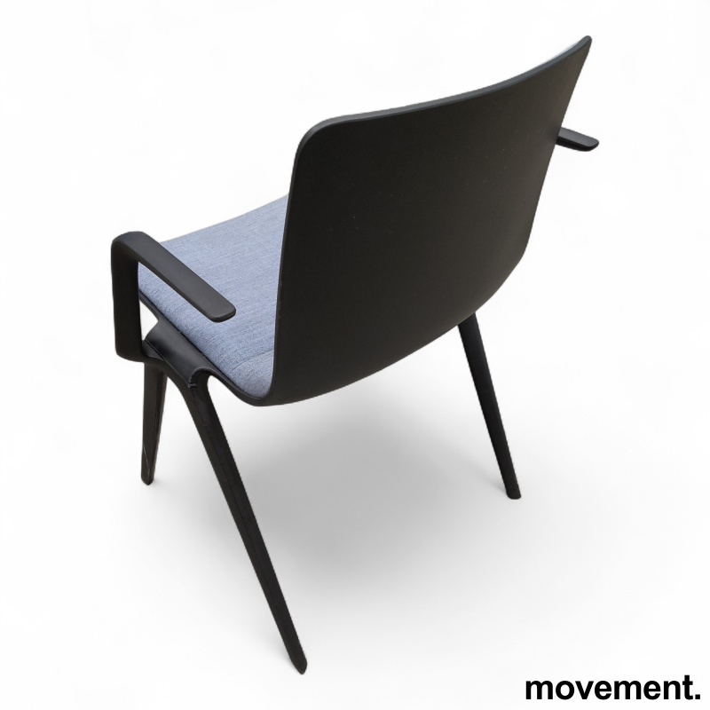 A-chair med armlene Blått stoff, - 3 / 3