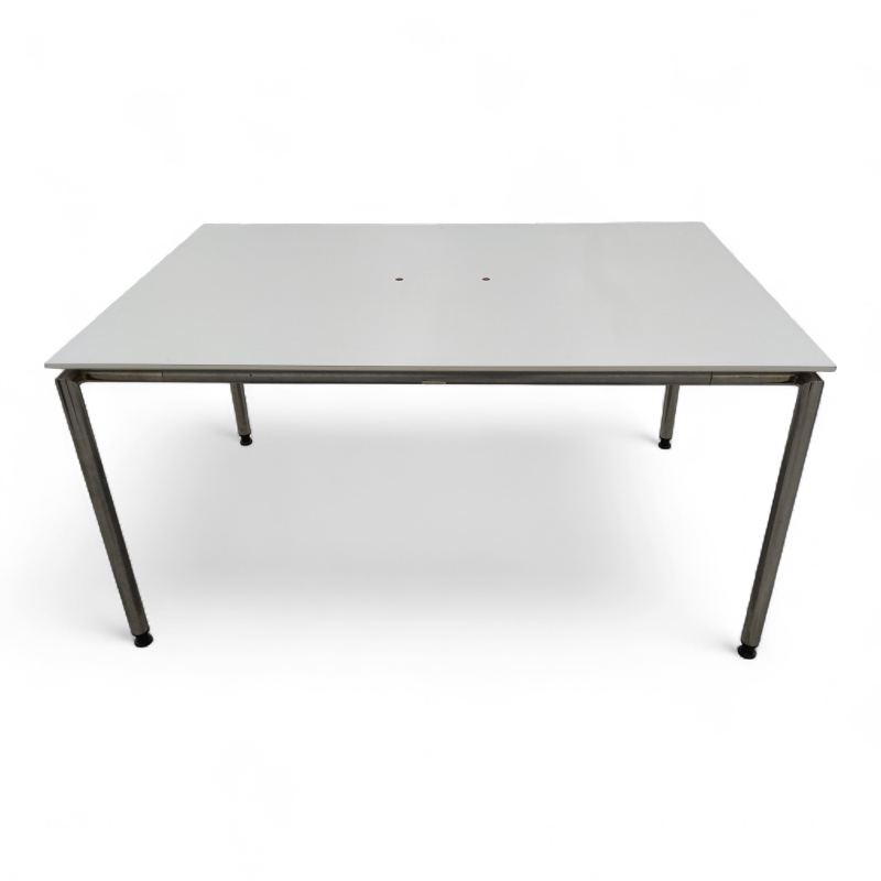 Møtebord 140x90cm Hvit, Brukt