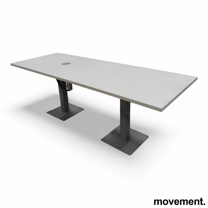 Møtebord 220x80cm Hvit, Brukt - 1 / 2