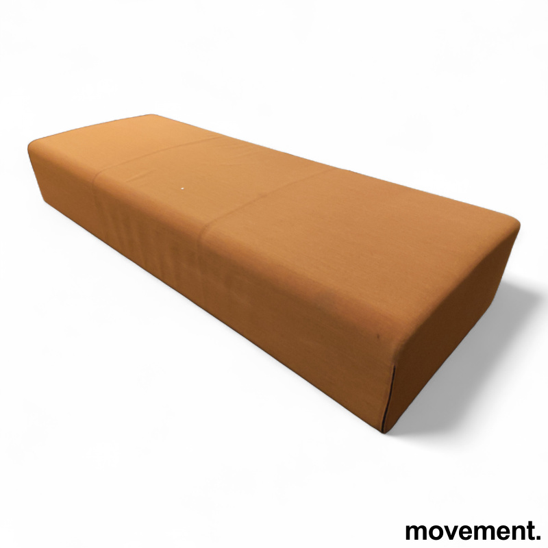 Up 3-seter puff Orange stoff - 2 / 2