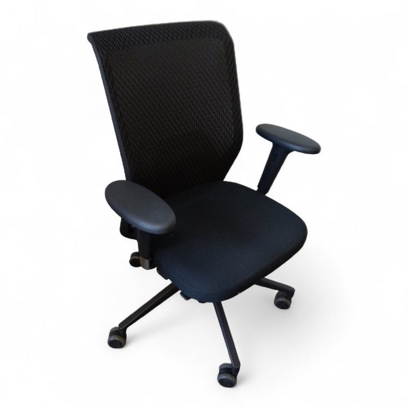 ID Mesh med armlene Sort stoff,