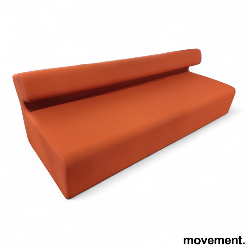 Up 3-seter Orange stoff, Pent brukt - 2 / 3