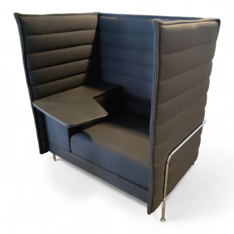 Alcove work Mørk grå, bord i sort,