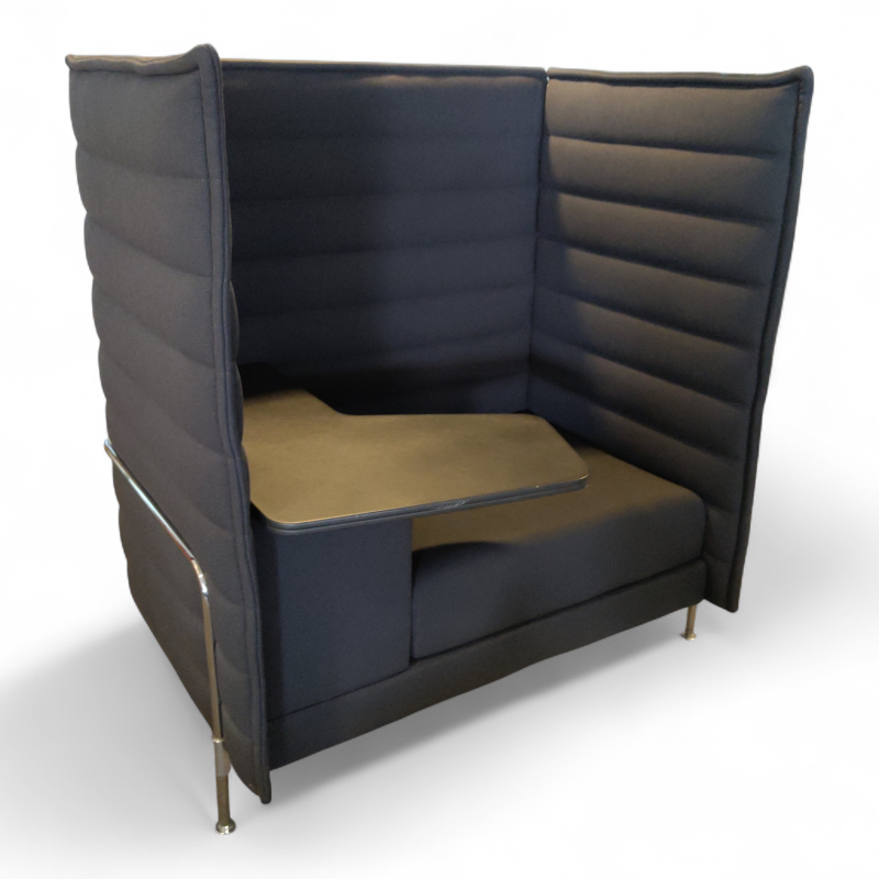 Alcove work Mørk grå, bord i sort,