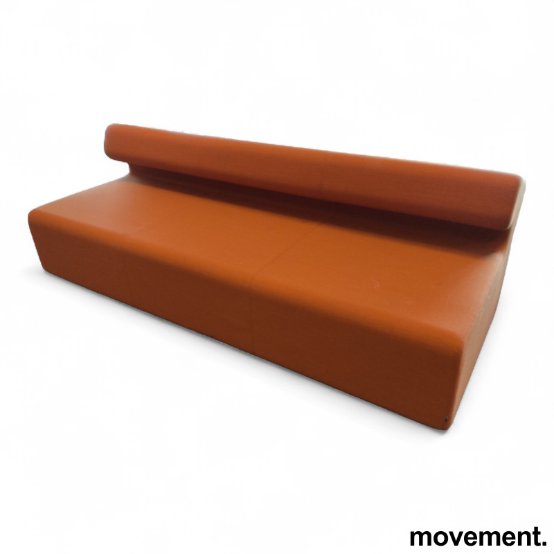 Up 3-seter Orange stoff (Kvadrat - 1 / 2