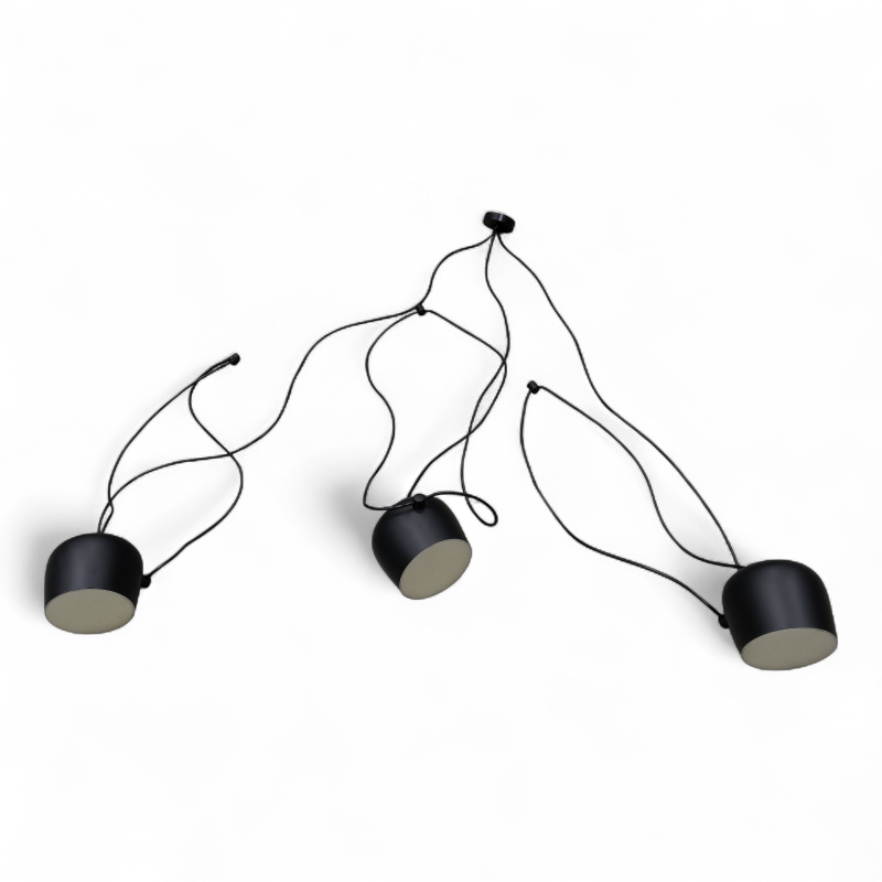 Aim 3-hoders taklampe Sort, Pent