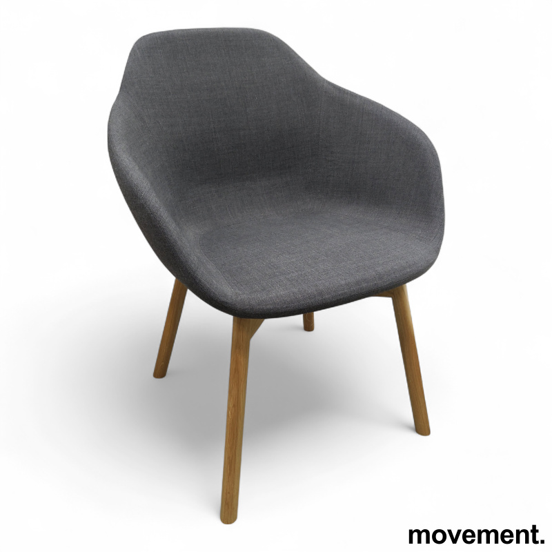 Glove meeting chair, wooden legs - 1 / 2