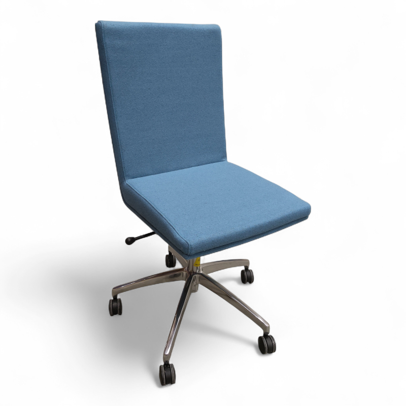 Woods med hjul Turkis stoff krom