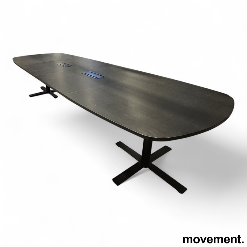 Oberon møtebord 360x120cm Sort - 1 / 2