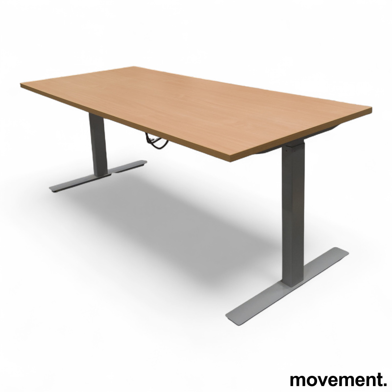 Hevsenk 180x80cm Bøk laminat, grått - 1 / 4