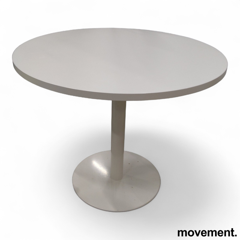 Møtebord Ø=90cm Hvit laminat, hvit - 1 / 2